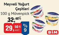 MÖVENPİCK MEYVELİ YOĞURT ÇEŞİTLERİ 100 G fiyat ve kampanya bilgisi